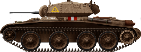 Covenanter with a brown livery, 18th Hussars, 9th Armoured Division, 1941-42.