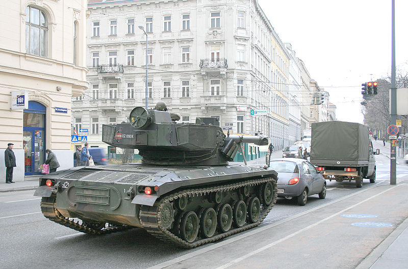 SK-105 in the streets of Vienna