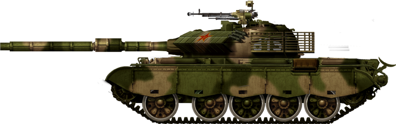 Upgraded Chinese Type 59 IIA with thermal sleeves and new FCS, 2000s