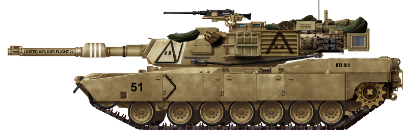 US Army M1A1 HA Abrams 12th platoon, A Company, 1/64 armoured regiment