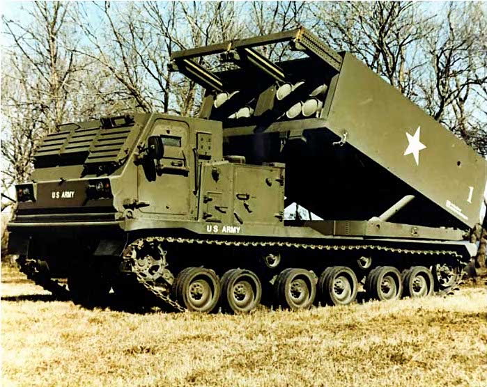 M270 MLRS of the US Army in 1982 or 1984 