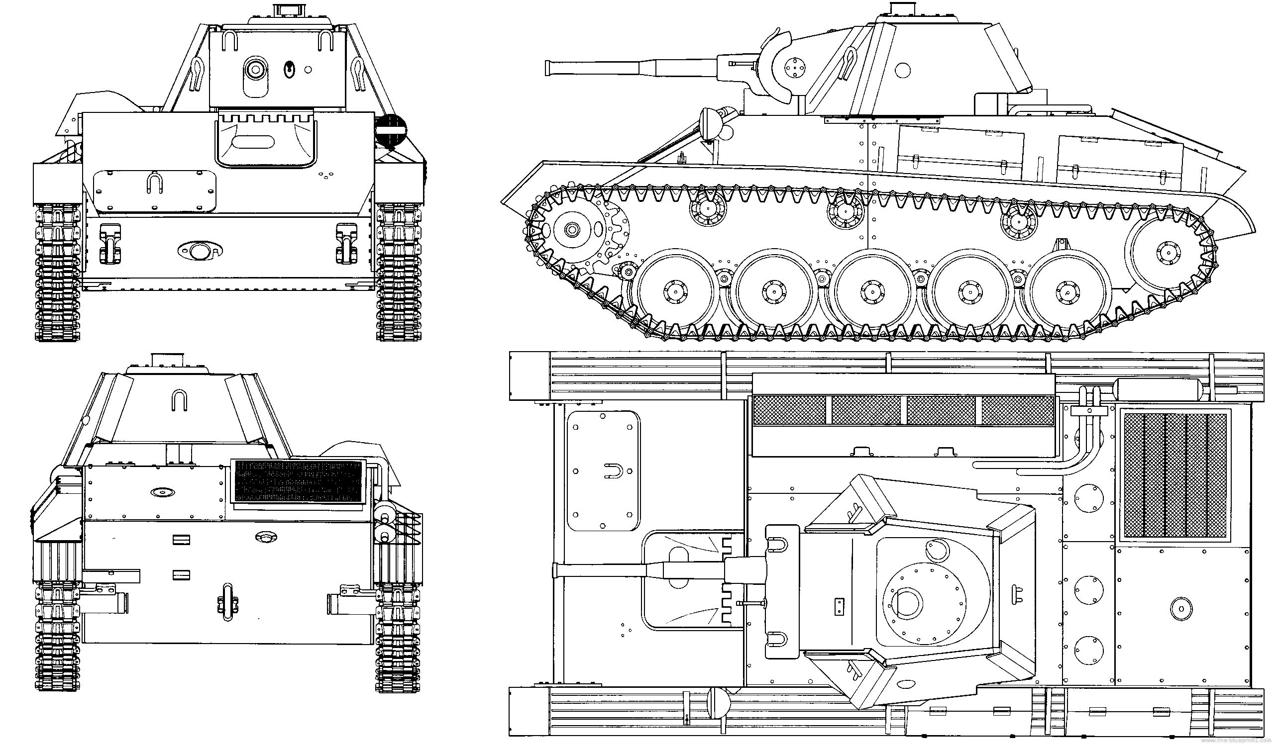 A T-70 technical drawing