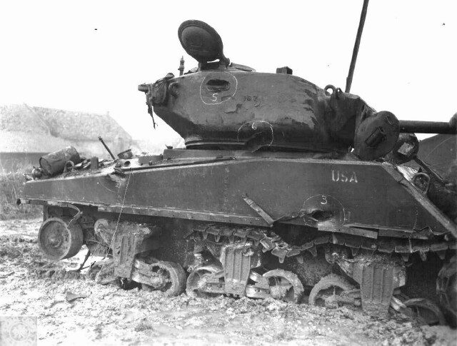 Another Jumbo of 743rd Tank Battalion also knocked out in the same operation.