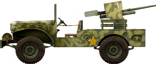Camouflaged M6 GMC, Tunisia, winter 1942-43