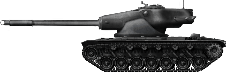 155mm Gun Tank T58 1952 Oscillating Turret Medium Tank Prototype