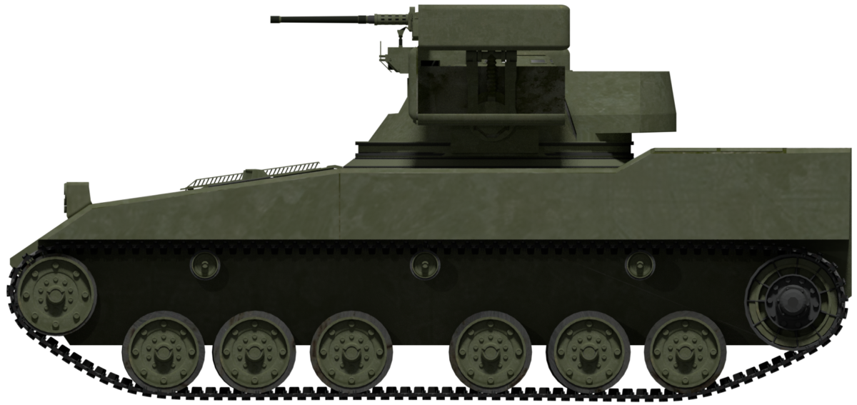 19.5 ton Electric Drive Future Combat Vehicle (E.D.F.C.V.) Tank