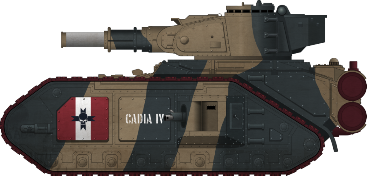 Macharius Heavy Tank. Illustrations by the illustrious Godzilla funded by our Patreon Campaign.