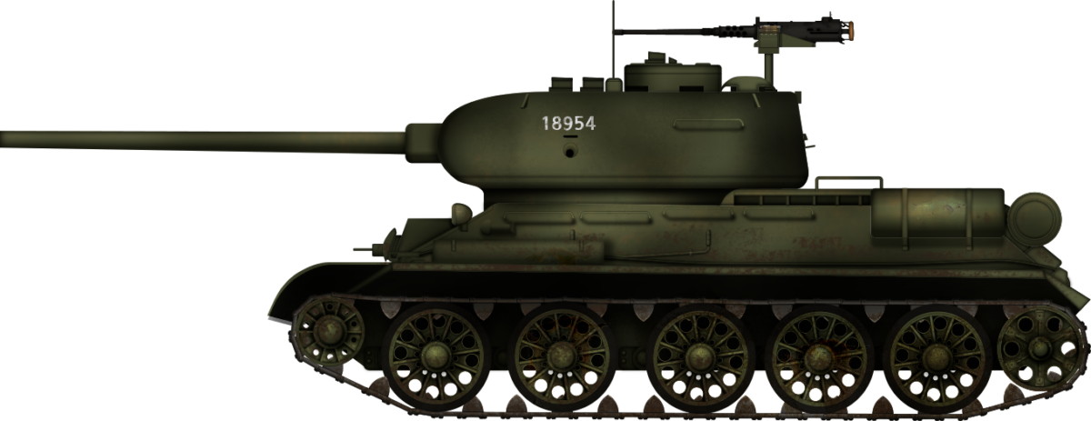 T-34-85 in JNA service. Illustrations by the illustrious Godzilla funded by our Patreon Campaign.