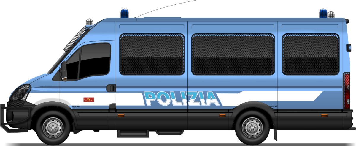 IVECO Daily Homeland Security 4th series in Polizia dello Stato livery. Illustrations by the illustrious Godzilla funded by our Patreon Campaign.
