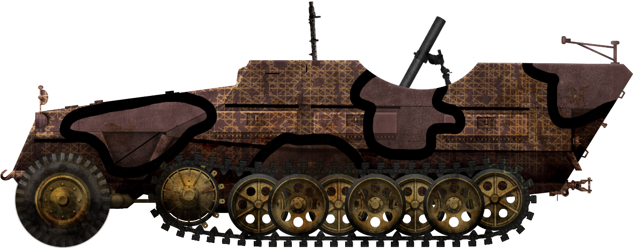 Sd.Kfz.251 Ausf.D mit Zwilling 12 cm Granatwerfer 42