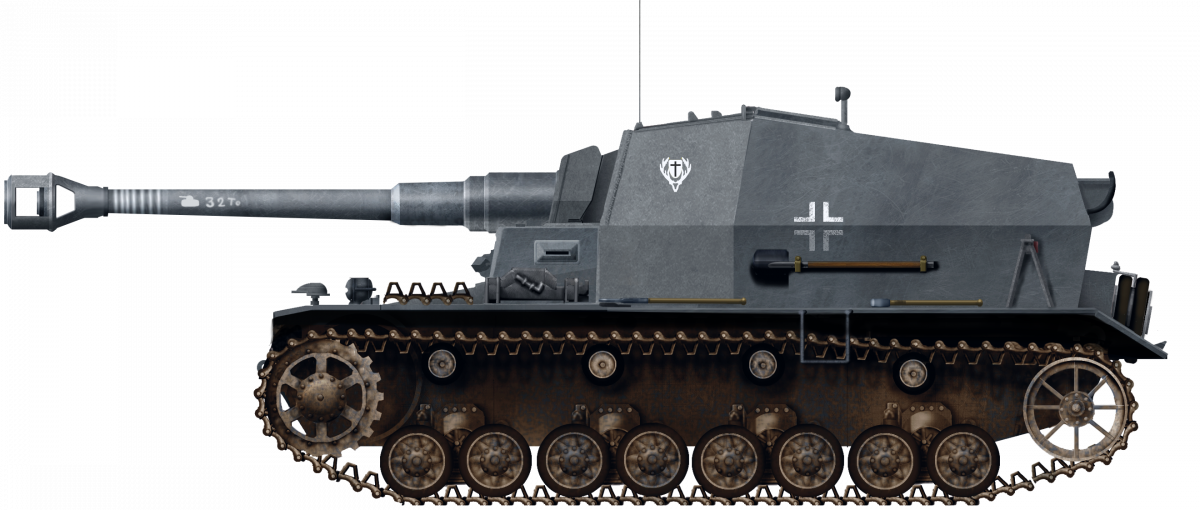 10.5 cm K gepanzerte Selbstfahrlafette. Illustration by Pavel Alexe.