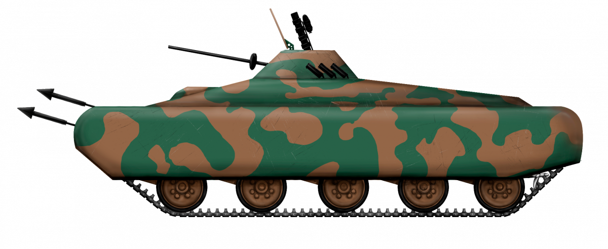Goede's New Tank. Illustration by Esteban.