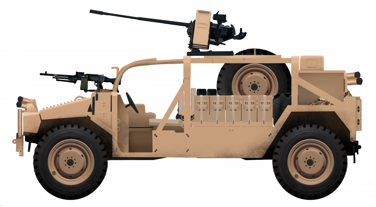 Alvis Shadow ‘Offensive Action Vehicle’. Illustration by Shreyas Das.