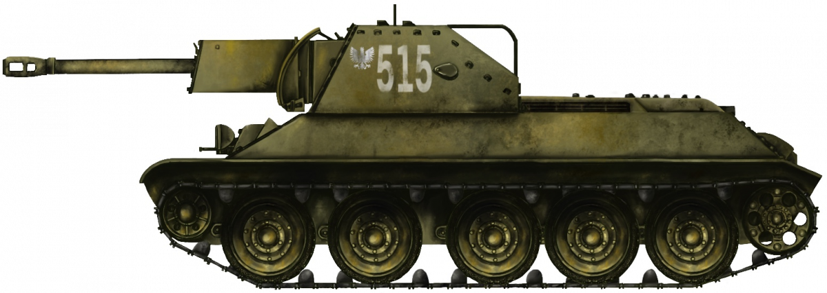 T-34/SU-76 Hybrid. Illustration by Rolan Reboso.