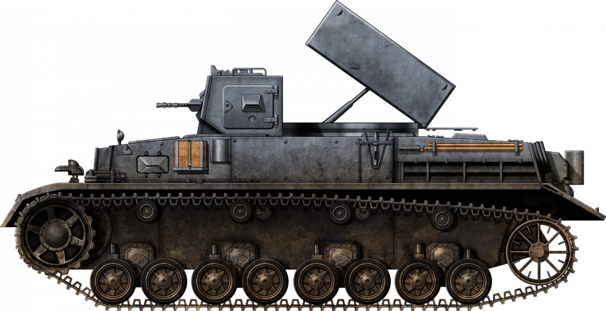 Raketenwerfer auf Fahrgestell Panzer IV. Illustrations by Godzilla funded by our Patreon Campaign.