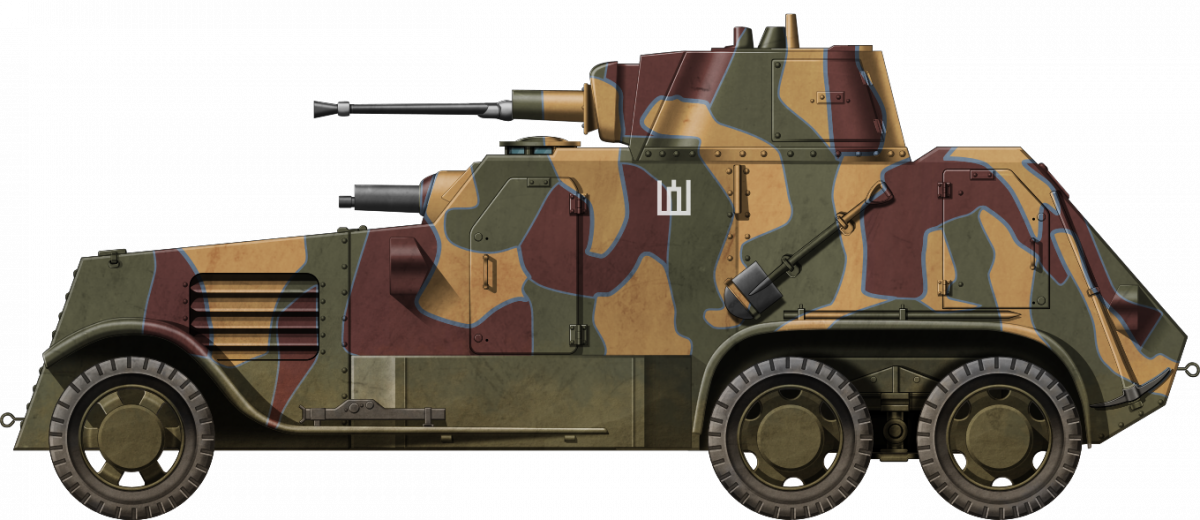 A Lithuanian L-181 with three-tone camouflage and armed with one 20 mm Oerlikon gun and two secondary 8 mm Maxim machine guns. Illustrations by Godzilla funded by our Patreon Campaign.