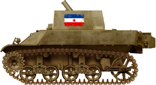 Fictional illustration of a Partisan M3A3 Stuart armed with a 120 mm Granatwerfer 42 mortar. While some sources claim this vehicle exists, there is no proof to back its existence. Illustration by David Bocquelet with modifications by Leander Jobse.