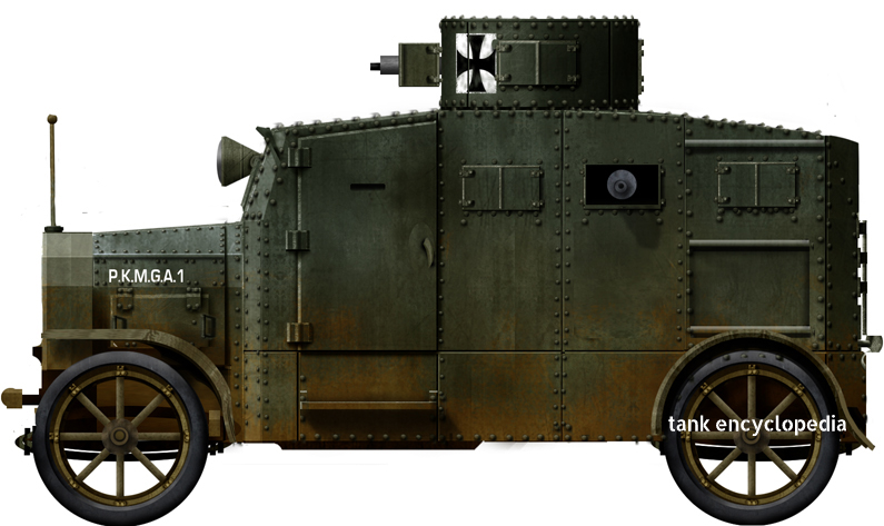 1/43 WWI German army Ehrhardt E-V/4 Armored Tank Model Finished MODEL 