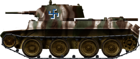 Captured Finnish BT-7, 1943. 56 had been captured during and after the Winter campaign of 1939, and 18 were converted as the BT-42.