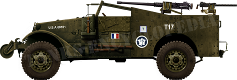 M3A1 Scout Car of the Free French 2nd D.B. of Gen. Leclerc, August-September 1944.