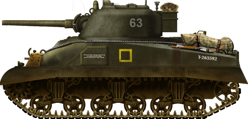 Sherman Mk.I Hybrid of the 144th RAC, Italy, March 1944