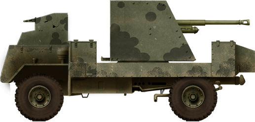An AEC Mk.I Gun Carrier Deacon with an early green camouflaged livery, December 1942.