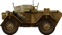 Dingo Mk.II attached to the reconnaissance battalion of the 7th RTR, VIIIth Army, Libya, fall 1942.