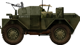 Dingo Mk.II, 11th Hussards, 7th RTR, Holland, winter 1944-45.
