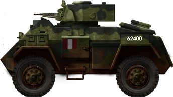 Canadian Humber Mark II in France, mid-1944. Notice the 15 mm's short barrel.
