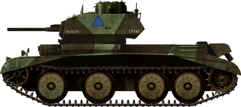 Cruiser Mk.IV from the 10th Hussars, 2nd Armoured Brigade, 1st Armoured Division, BEF, 1940