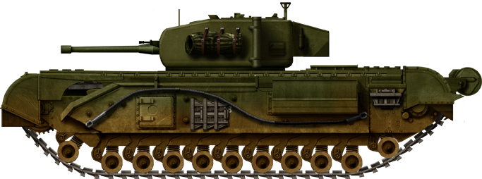 Churchill Mk.IV, cast turret model, 1943.
