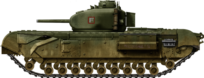 Reworked Churchill Mk.II CS, 21st Armored Tank Brigade, North Irish Horse Regiment, Company B, Normandy 1944.