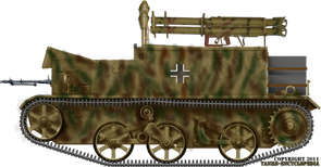 A German captured Carrier Mk.I (Fahrgestell Bren), here converted into a 
