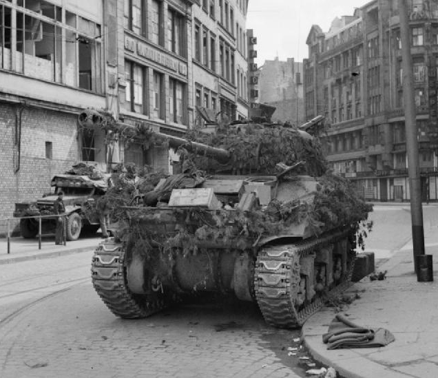Firefly of the 7th Armoured Division in Hamburg, 4 May 1945