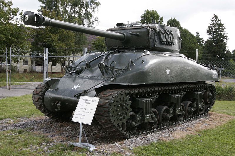 The upgunned Sherman M4A1(76)w was in many ways inspired by the Firefly. It arrived en masse in time for the battle of the Bulge.