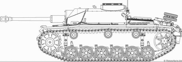 Technical drawing of the StuG III Ausf.G