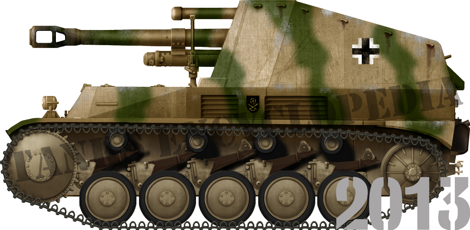 Wespe sd.kfz.124 No.20 german Tank Armoured  book Military tanks tracked 