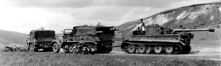 Sd.Kfz.9s towing a Tiger
