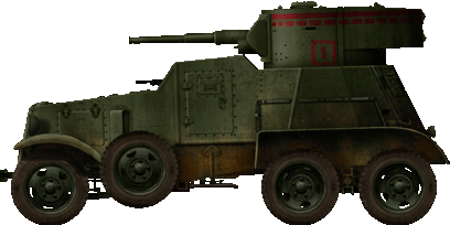 BA-3 of the 9th Armored Car Brigade, battle of Khalkin Gol