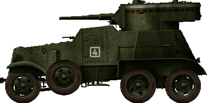 BA-3 of the 8th Armored Car Brigade, battle of Khalkin Gol