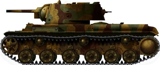 KV-1B (model 1941), 124th Guard Tank Brigade, part of the 24th Tank Division, operating near Leningrad. 