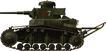 T-18M converted in July 1941. About 200 were upgunned with the T-26's 45 mm (1.77 in) 20K mod. 1932/34 high velocity gun. 