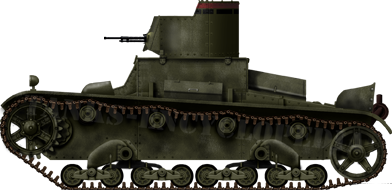 A 1933 late twin-turret T-26. Many of these were retrofitted to the model 1935 standard.