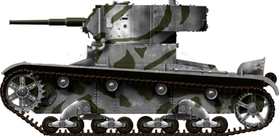 T-26 model 1933 built in 1937, 20th Tank Brigade. Western Front, November 1941.
