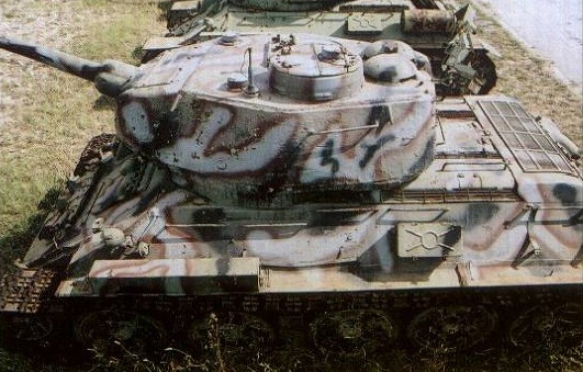 Camouflaged Bosnian T34-85