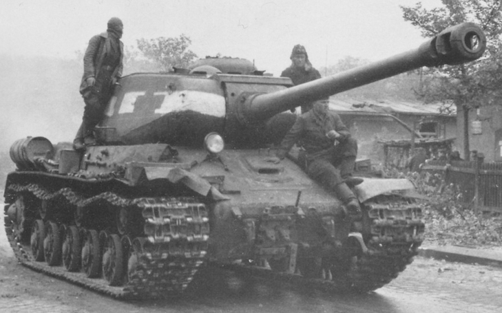 Soviet heavy IS-2 tank in Berlin (1945)