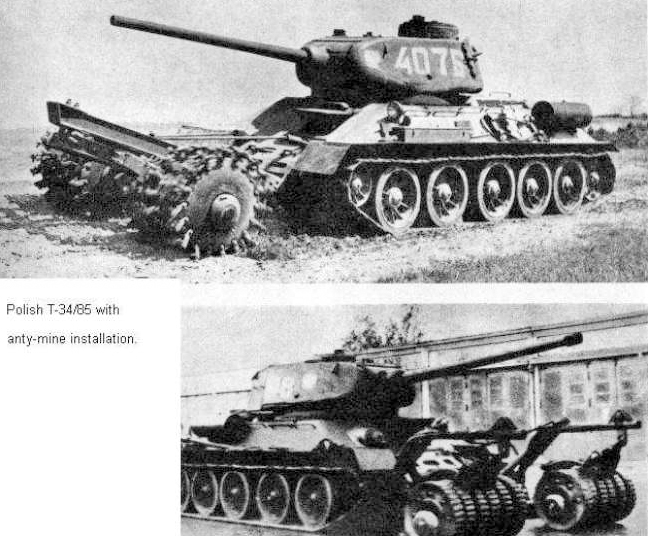 T-34-85 mineroler versions