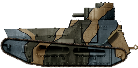 Swedish Army Stridsvagn m/21-29 light tank armed with a 6.5 mm machine gun.