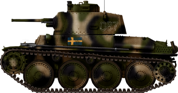 Stridsvagn m/41 S-I, P3 regiment of Strängnäs, 10th Armored Brigade, light tank company.