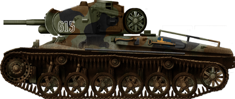Camouflaged Strv m/42, 1945.
